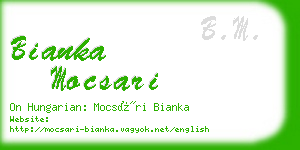 bianka mocsari business card